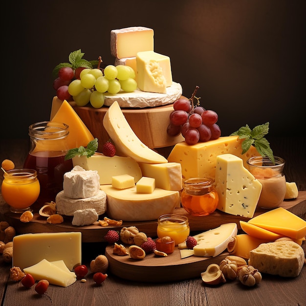 delicious looking cheese platter