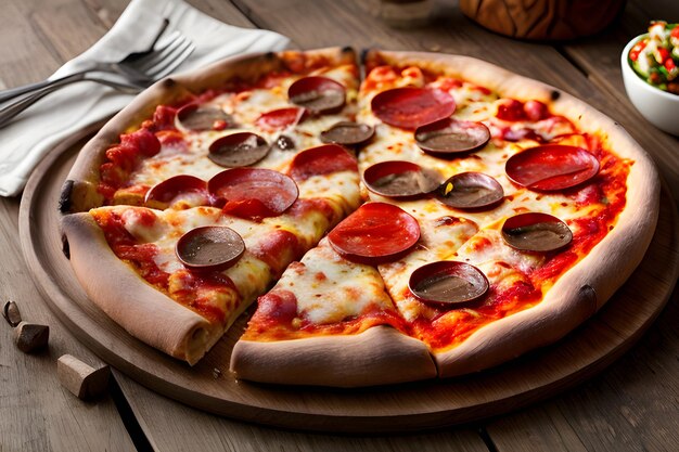 美味しく見えるピザのスライス