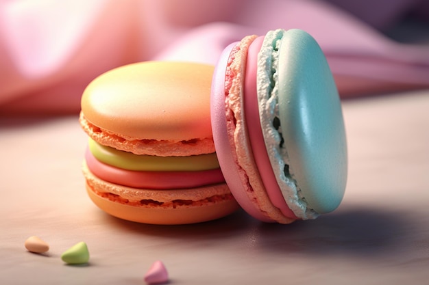 Delicious macaron sweet