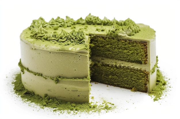 Photo delicious matcha cake