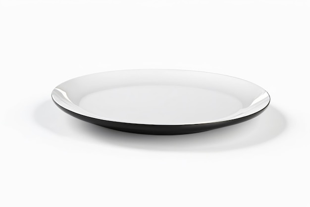 Delicious meal on a plate with a white background