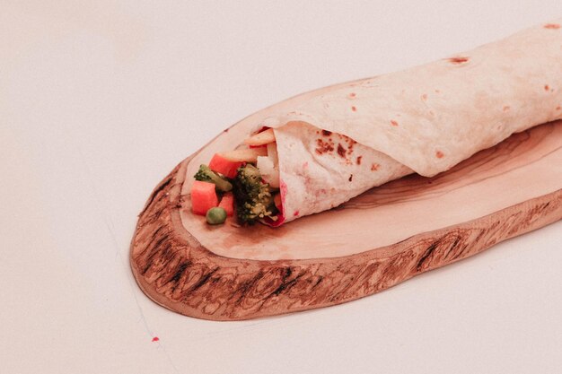 delicious meat durum turkish kebap sandwich wrap