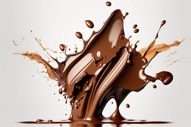맛있는 녹는 초콜릿 스플래시 핫 초콜릿 카카오 또는 커피 스플래쉬 Tasty or Chocolate day