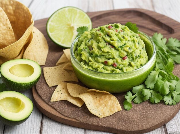 Photo delicious mexican guacamole photo