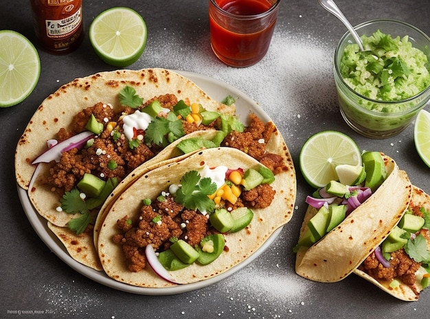 delicious Mexican tacos food