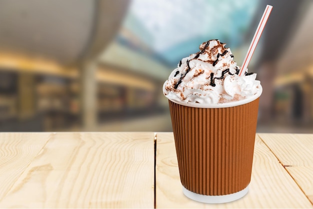 Delicious milkshake, isolated on background