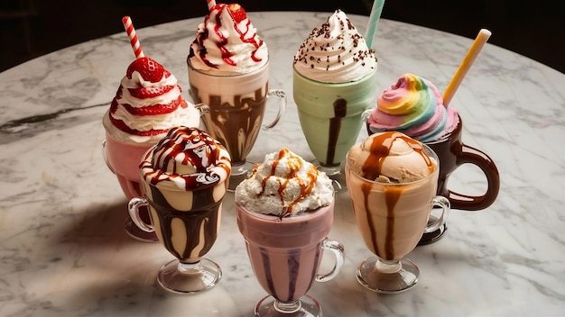 Delicious milkshakes