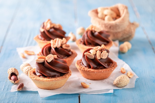 Delicious mini tartlets as a small sweet snack