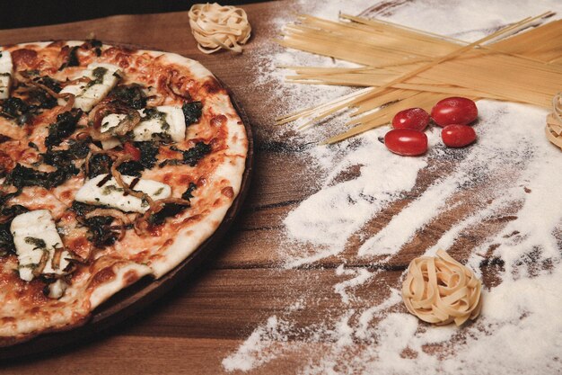 Delicious Mixture pizza Italian food