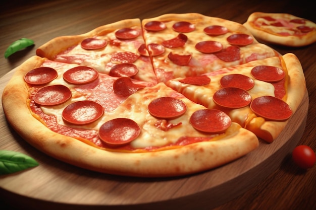 맛있는 군침 도는 피자 Ai generative