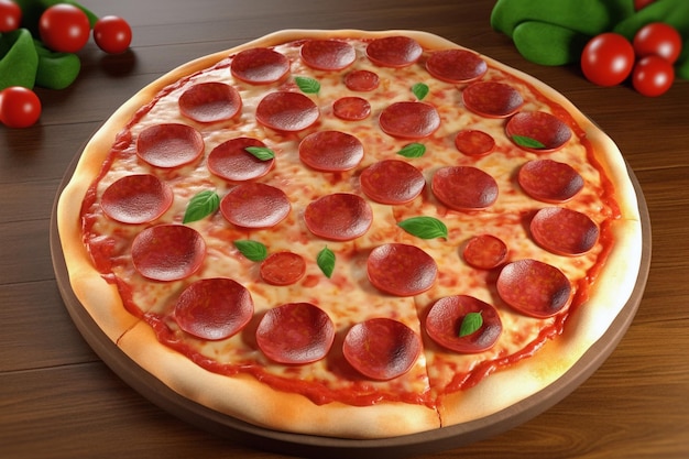 Delicious Mouth Watering Pizza Ai generative