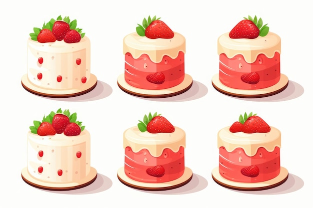 delicious multiple strawberry cake