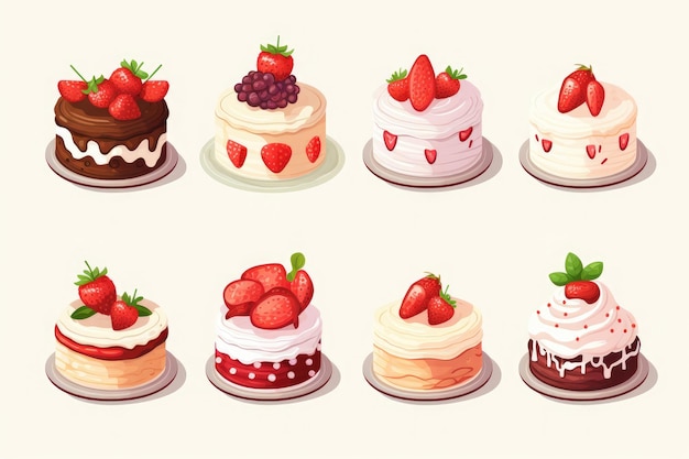 delicious multiple strawberry cake