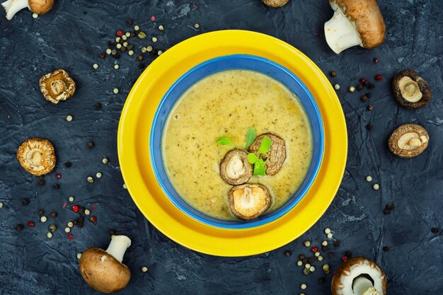 Delicious mushroom cream soup