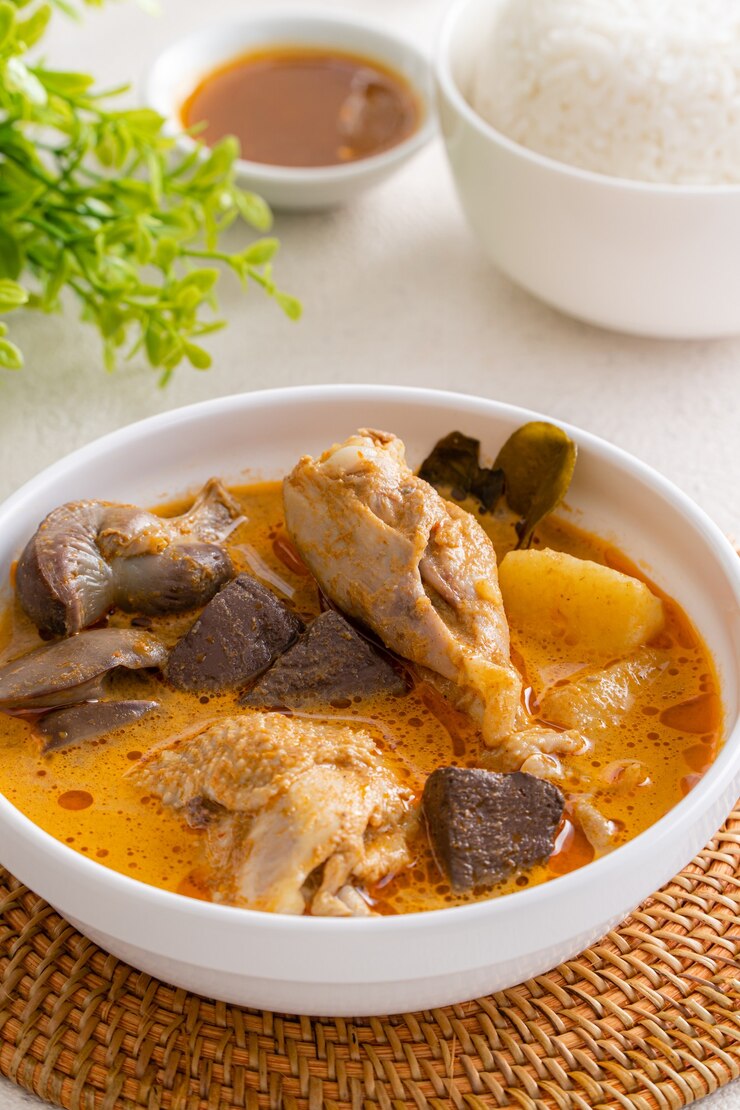 おいしいナシアリアヤムメダンまたはメダンのチキンカレーライス
