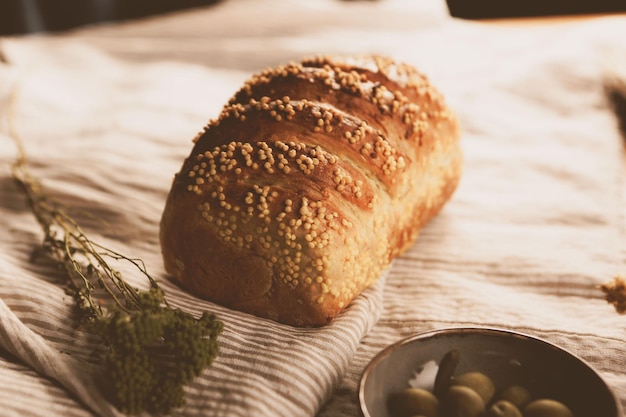 delicious natural aesthetic baked bread