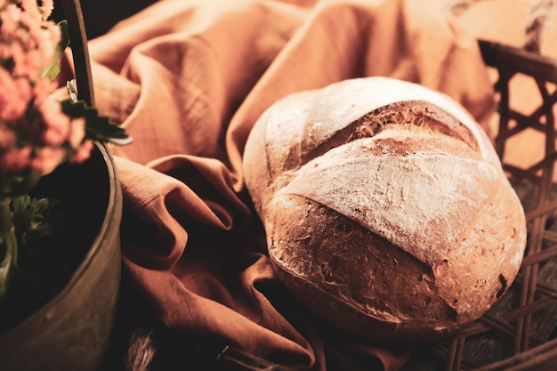 Delizioso pane da forno estetico naturale