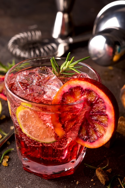 Delicious negroni cocktail