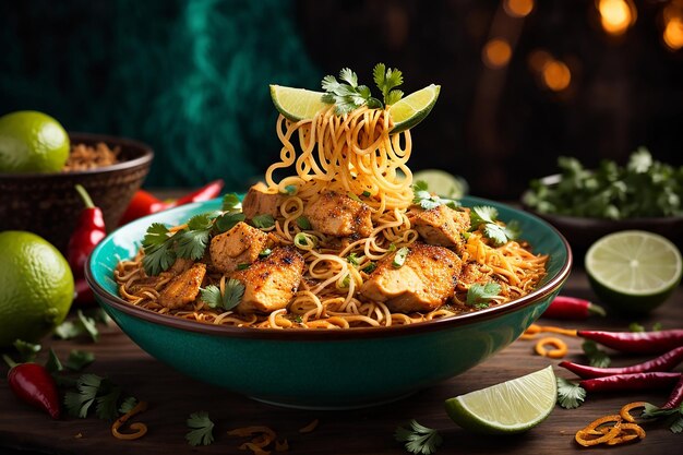 Foto concetto di noodles deliziosi