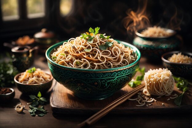 Foto concetto di noodles deliziosi