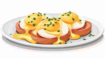 Photo a delicious and nutritious breakfast of eggs benedict this dish is sure to please everyone at the table