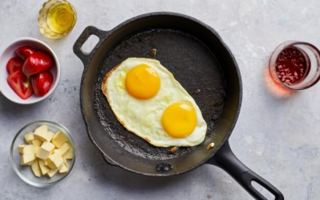 Foto una deliziosa omelette.