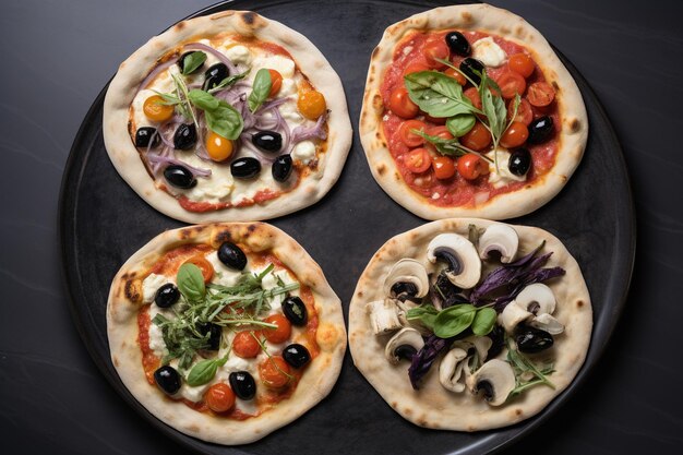 Delicious Overhead View of Pizza with Toppings Perfect for Food Blogs and Restaurant Menus