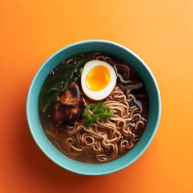 Delicious pan mee soup in a bowl on a table