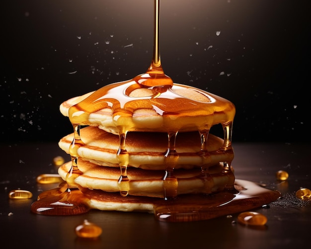 Delicious Pancake with Kitchen Background