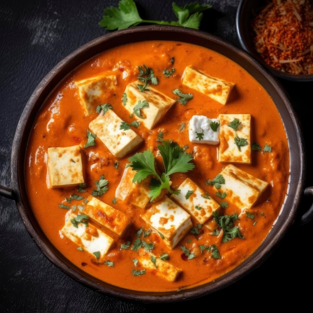 Delicious paneer butter masala photography