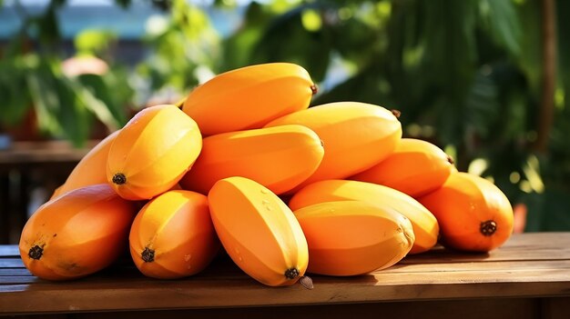 Photo delicious papaya isolated on pure white background