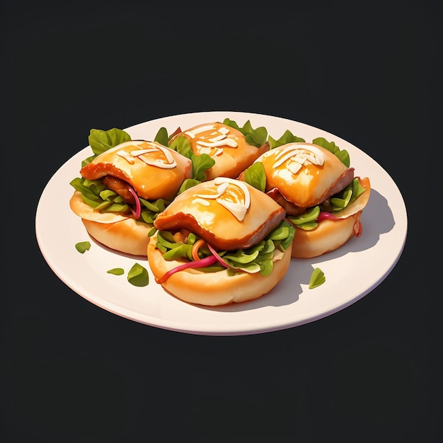 맛있는 패스트리 버거 음식 HD 사진 4k 벽지 배경 그림