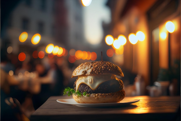 delicious photo of a ultrarealistic burger