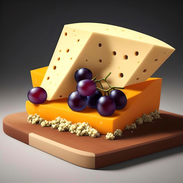 delicious pieces of cheese