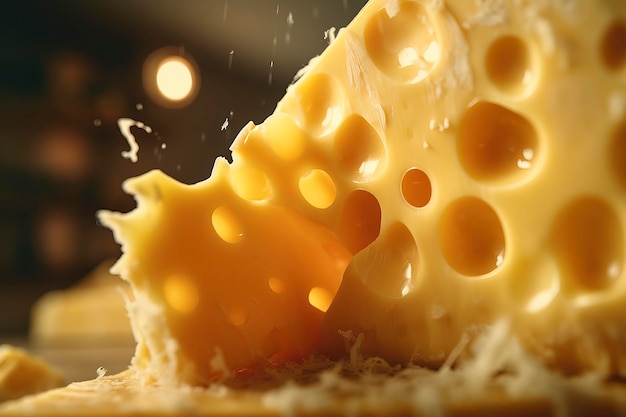 Delicious pieces of cheese