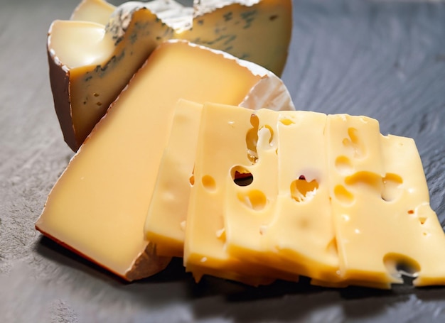 Delicious pieces of cheese