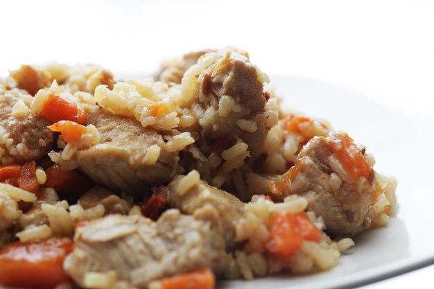 A delicious pilaf with meat