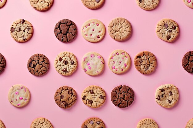 Delicious pink cookies arrangement