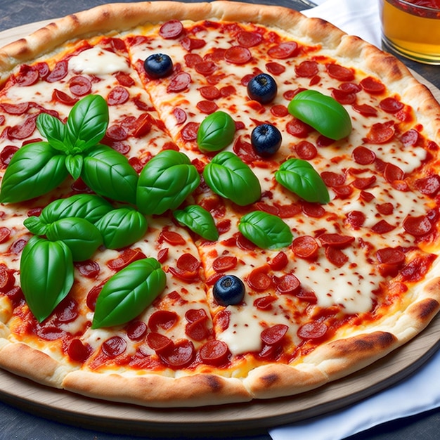 Вкусная пицца, созданная Ai