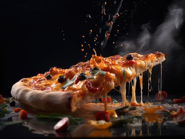 Delicious pizza generative ai