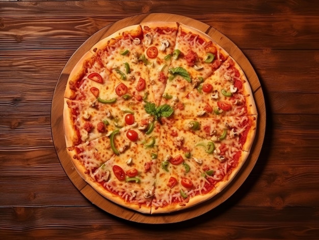 검은색에 고립된 맛있는 피자