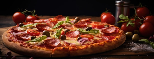 Delicious Pizza Italian cuisine Gourmet Food