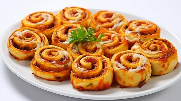 Photo delicious pizza snails recipe