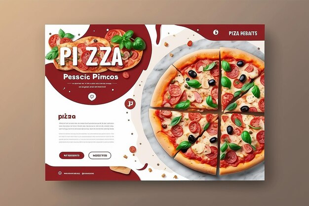 Foto delicious pizza modello di post sui social media