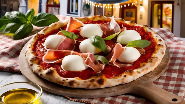 Foto pizza deliziosa pizza tradizionale italiana