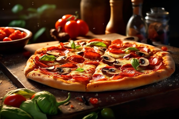 Foto deliziosa pizza