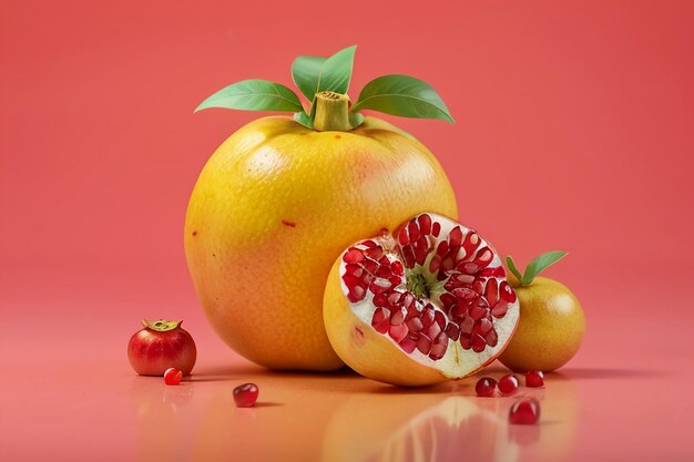 Delicious pomegranate fruit wallpaper illustration background chinese cuisine fruit