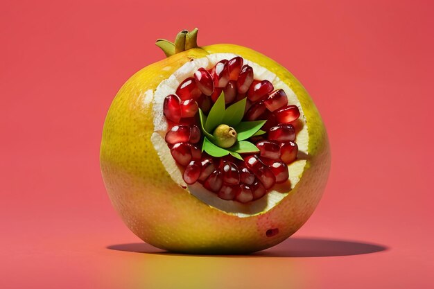 Delicious pomegranate fruit wallpaper illustration background Chinese cuisine fruit