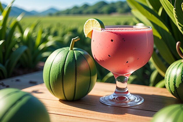 美味しくて新鮮なスイカジュース飲み物は,夏に喉のきを消すのに非常に快適です