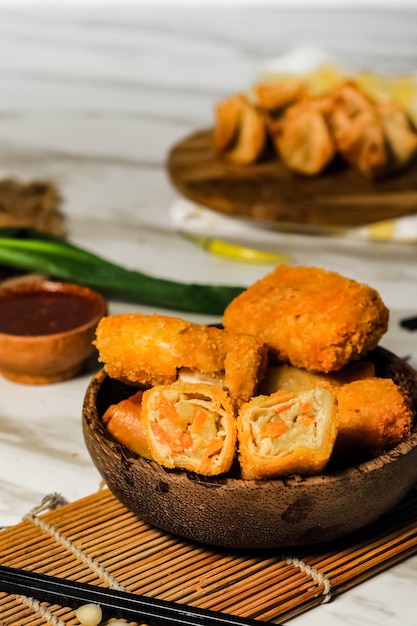 Foto deliziose risoles cibo con mozrella buon gusto